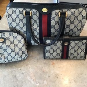 Gucci handbag, wallet, cosmetic case